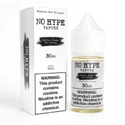 No Hype E-Liquid Butter Pecan Ice Cream 30mL Salt Nic