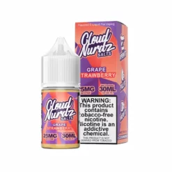 Grape Strawberry by Cloud Nurdz TFN Salts 30mL Salt Nic