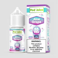 Pod Juice SALT - Aloe Grape - 30ML Nicotine Salt E-Liquid