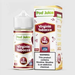 Pod Juice Virginia Tobacco Freebase E-Liquid 100ML