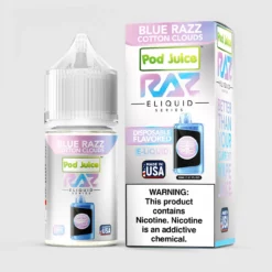 Pod Juice X RAZ Salt - Blue Razz Cotton Clouds 30ML Nic Salt