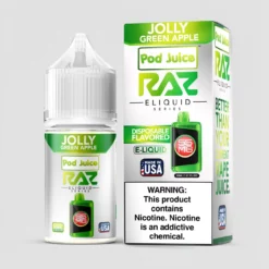 Pod Juice X RAZ Salt - Jolly Green Apple - 30ML Vape Juice