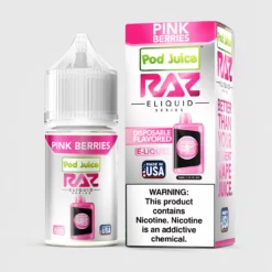 Pod Juice X RAZ Salt - Pink Berries Nic Salt E-Liquid 30ML
