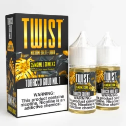 TWIST Tobacco Gold No.1 Nic Salt E-Liquid 60ml Twin Pack