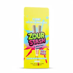 Zour Stash Potent THC-A Diamond Infused 1.25g Pre Rolls-2pk